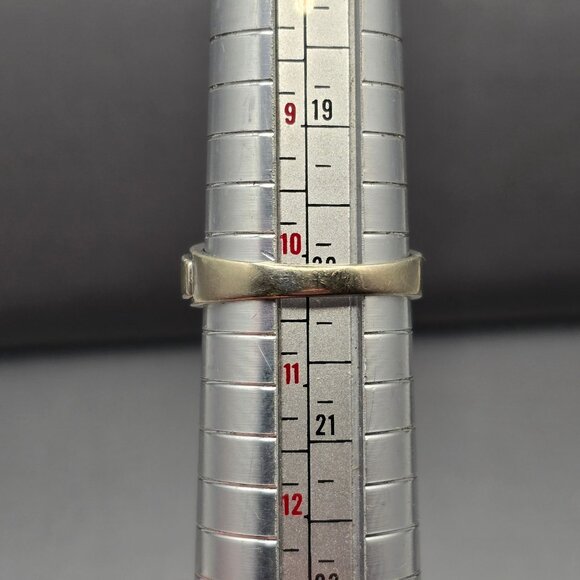 10k White Gold Diamond Channel Set Band Ring Size 10.25 NDI Signed Natural 4.05g - Picture 12 of 14